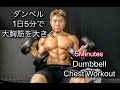 胸をサラッと5分で鍛え上げるダンベルワークアウト[5Minutes Chest Workout]