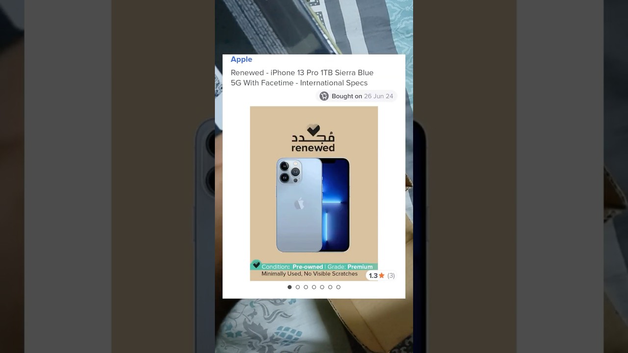 Unboxing Renewed iPhone 13 Pro 1TB Sierra Blue 5G from Noon! 📦📱 Is It a Good Deal? 🤔