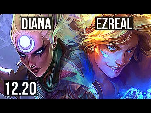 DIANA vs EZ (MID) | 3.3M mastery, 7 solo kills, 1200+ games, 14/2/4, Legendary | EUW Diamond | 12.20