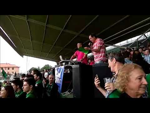 Alineación del Sestao River cantada por el speaker