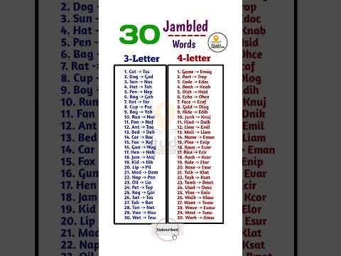 30 Anagram Words 🔥 | 30 Jambled word with answer | cross words | #anagra #shorts #viral #ytshorts