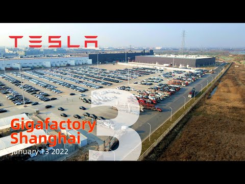 (January 13  2022) Tesla Gigafactory 3 Shanghai 4K Video