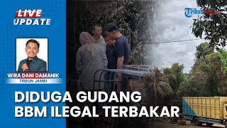 Polisi dan DLH Kota Jambi, Lakukan Olah TKP di Gudang Diduga Tempat BBM Ilegal Ditimbun Terbakar