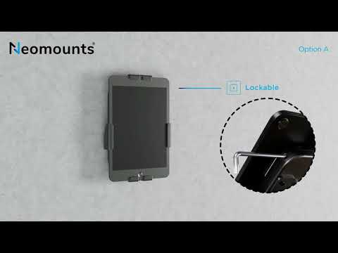 Neomounts WL15-625BL1 drehbare Tablet-Wandhalterung für 7,9-11" Tablets - Schwarz video preview