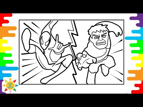 Spider-Man VS Hulk Coloring Pages | Avengers Coloring Pages | Coloring Pages