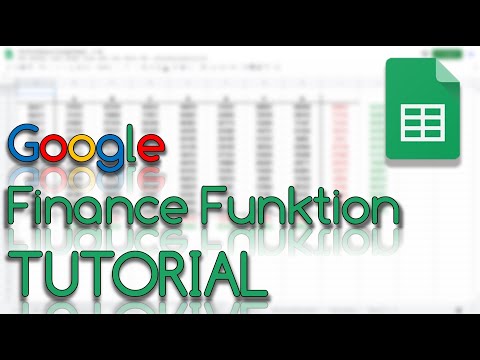 Google Finance Funktion - Google Sheets Tutorial