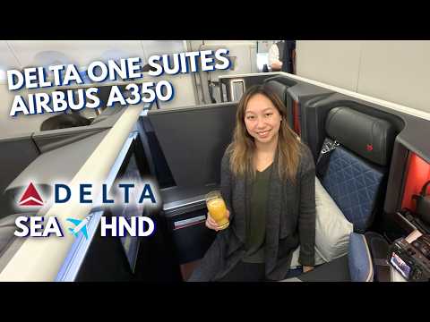 Delta One Suites Business Class ✈️ Seattle to Tokyo Airbus A350-900 | Seattle Delta One Lounge