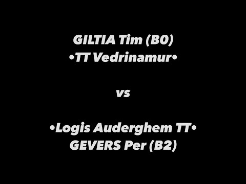 Tennis de Table ·Championnats A francophone· Poule A - GILTIA Tim (B0) vs GEVERS Per (B2)