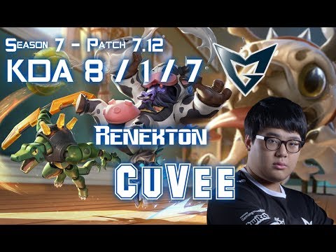 SSG CuVee RENEKTON vs FIORA Top - Patch 7.12 KR Ranked