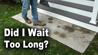 Cleaning, Etching and Sealing a Stained Concrete Pad