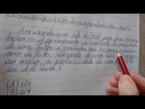 Concurso do INSS - Questão resolvida - Matemática e raciocínio lógico