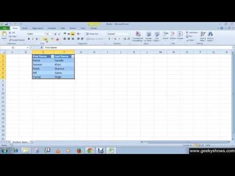 Microsoft Office Excel 2010 Hide Column Rename Worksheet Delete Worksheet Add Borders
