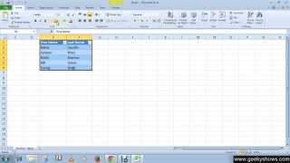 Microsoft Office Excel 2010 Hide Column, Rename Worksheet, Delete Worksheet, Add Borders