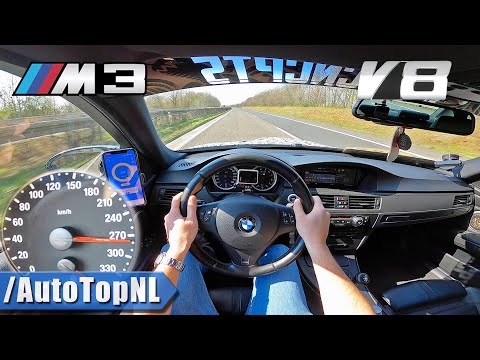 BMW M3 E90 4.0 V8 MANUAL, TOP SPEED on AUTOBAHN by AutoTopNL > AutoTopNL
