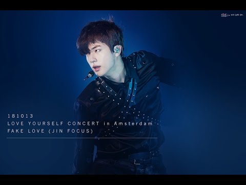 [4k] 181013 LOVE YOURSELF CONCERT in Amsterdam - FAKE LOVE (JIN FOCUS)