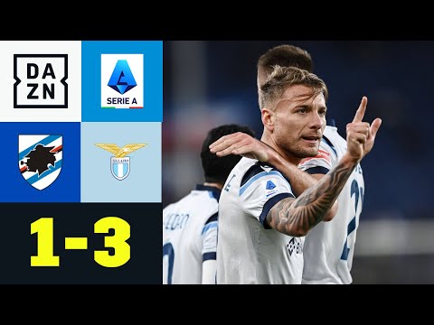Immobile hält die Adler auf Europa-Kurs: Sampdoria - Lazio Rom 1:3 | Serie A | DAZN Highlights