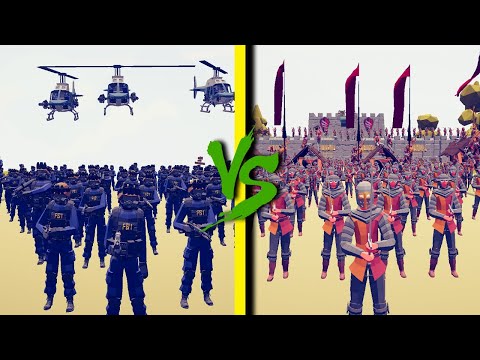 FBI TEAM vs MEDIEVAL FACTION - Totally Accurate Battle Simulator TABS
