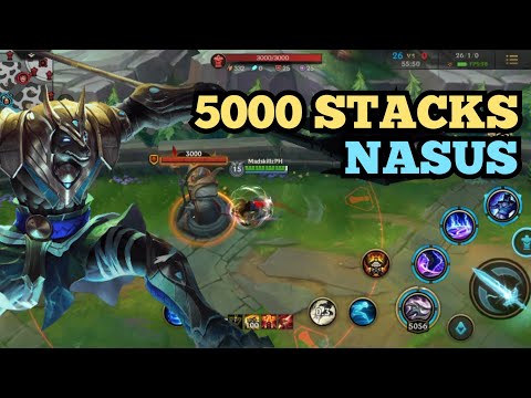 5000 Stack Nasus 1 Hit Epic Monsters | Practice Tool | Wild Rift