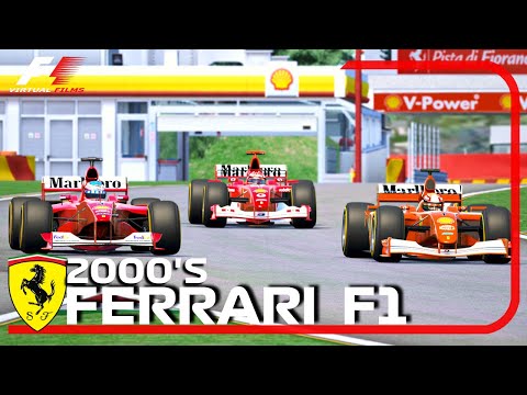 Ferrari F1 2000 vs Ferrari F1 2001 vs Ferrari F1 2002 (All With Slick Tires) - Fiorano Circuit