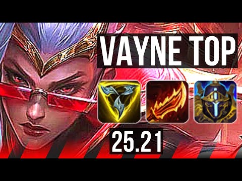 VAYNE vs RENEKTON (TOP) | Rank 1 Vayne, Rank 6, 8 solo kills, 500+ games | EUW Challenger | 25.21
