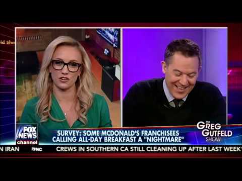 10-18-15 Kat Timpf on Gutfeld - Eating Breakfast for Dinner