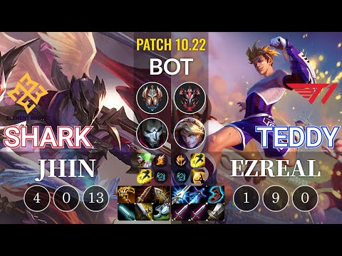 EM Shark Jhin vs T1 Teddy Ezreal Bot - KR Patch 10.22