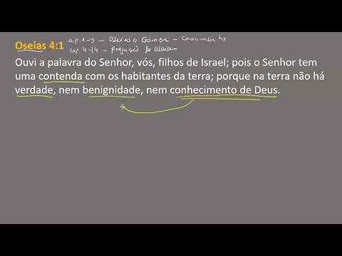 Oseias 4:1 - O diferendo de Deus