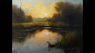 How to paint a Landscape for beginners. (Step by step painting lesson.)