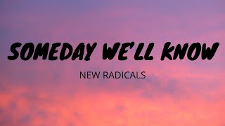 SOMEDAY WE&#39;LL KNOW by NEW RADICALS
