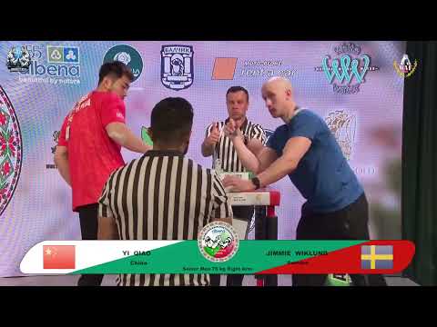 Qiao Yi vs Wiklund Jimmie | Up to 75 kg | XLVI WORLD ARMWRESTLING CHAMPIONSHIP | 2025
