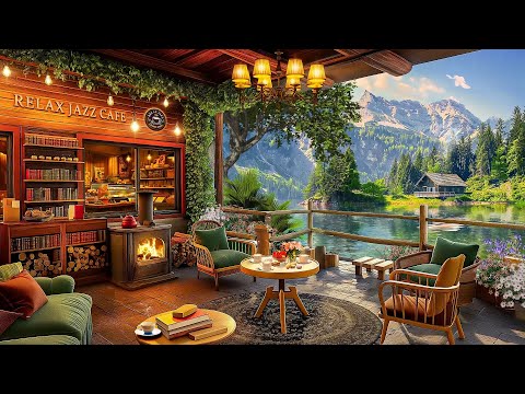 Rainy Day at Cozy Coffee Shop Ambience with Smooth Jazz Instrumental Music ☕ Jazz Relaxing Music