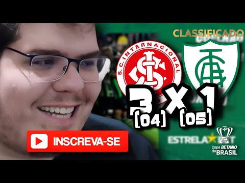 CASIMIRO REAGE: INTERNACIONAL 3 X 1 AMERICA MG PELAS OITAVAS DA COPA DO BRASIL - AMERICA MG AVANÇOU