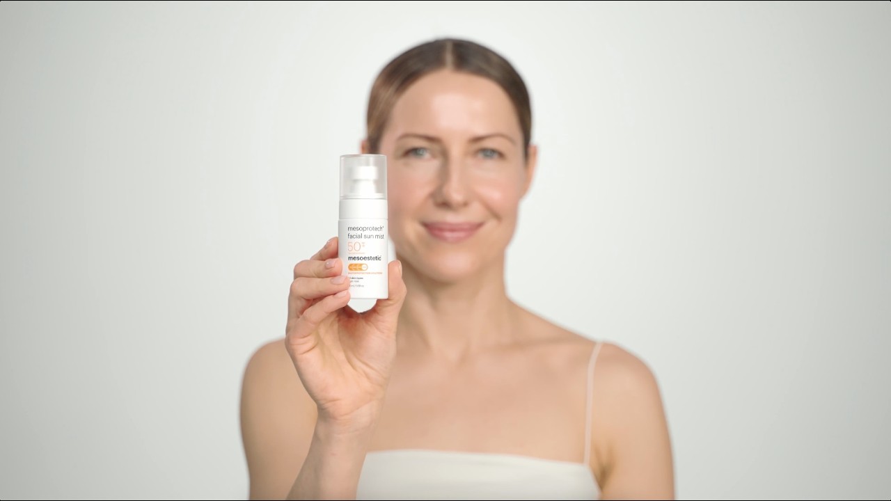 Mesoestetic Mesoprotech Antiaging Facial Sun Mist SPF 50+ Mgiełka do twarzy 50 ml - VIDEO