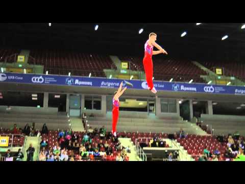 Steven/Jeffrey Gluckstein - Optional Routine - 2013 World T&T Championships - Synchro Qualification