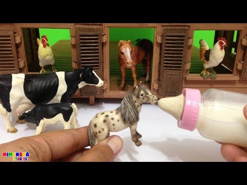 Juegos de animales para niños | Animales de la Granja 🐮🐷🐔  | Mimonona Stories Video
