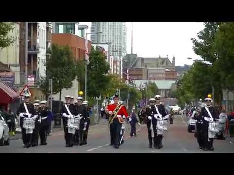 Shankill Road Defenders FB @ Vol Brian Robinson Memorial Parade 2014
