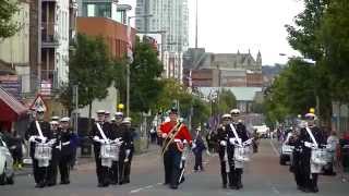 Shankill Road Defenders FB @ Vol Brian Robinson Memorial Parade 2014