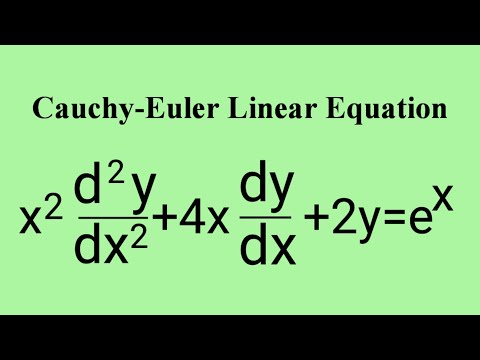 x^2d^2y/dx^2+4xdy/dx+2y=e^x #CauchyEulerLinearEquation L920