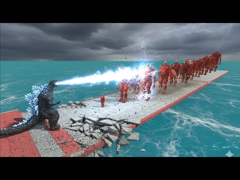 All Ghidorah Forms vs 10 Levels of Colossal Titan – Ultimate ARBS Battle