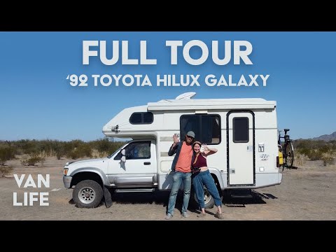 FULL TOUR! Van Life in a rare 4x4 '92 Toyota Hilux Galaxy RV