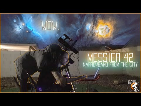 We photographed the Orion Nebula from our backyard... with Narrowband filters!