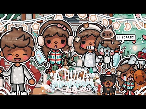 *SNOWSTORM* hits our town! 😬🌨️🌷❄️ || *VOICED* 🎙️|| Toca Boca Life World Roleplay ☃️🪷🎍🌙