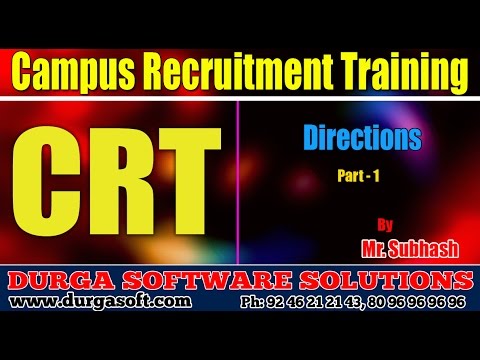 Campus Recruitment Training (CRT) |Aptitude| Directions Part - 1 ...