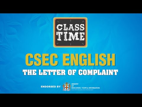 CSEC English The Letter of Complaint March 11 2021