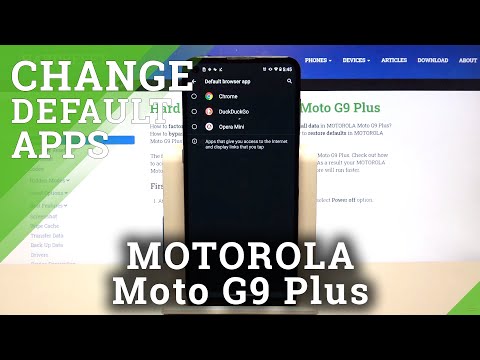 How to Find Default Apps List in Motorola Moto G9 Plus - Set Browser as Default