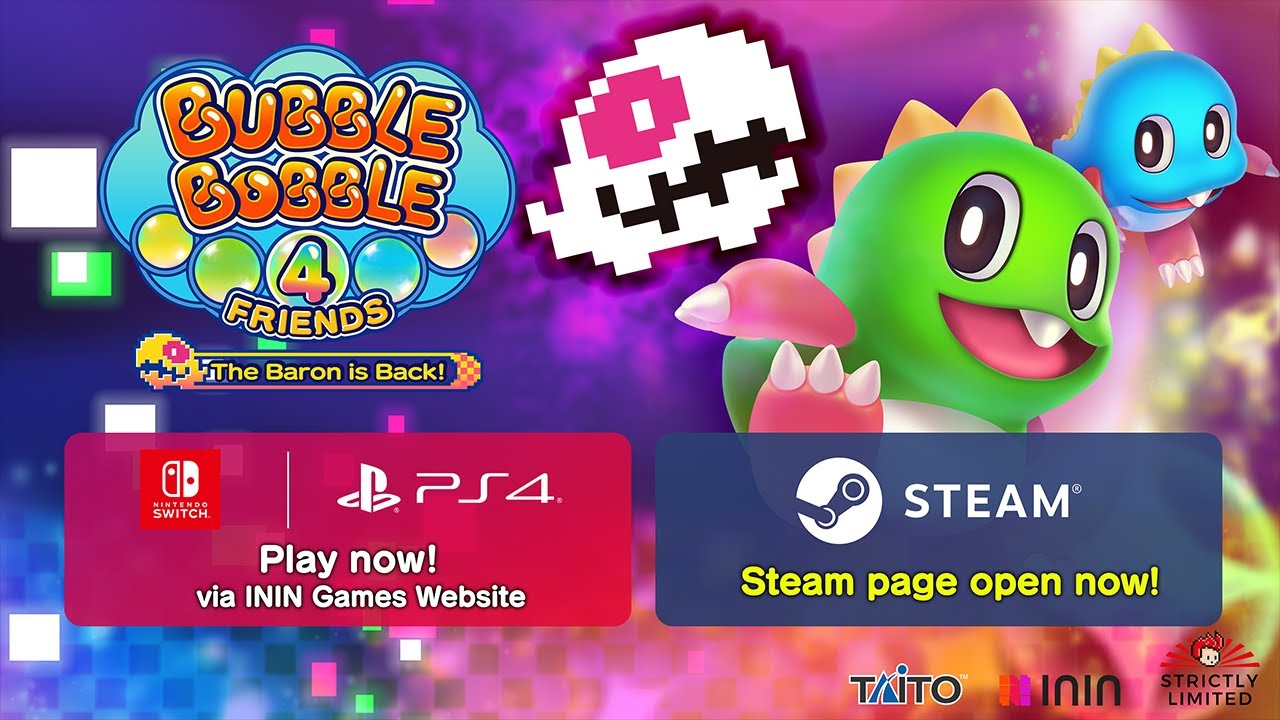 Bubble Bobble 4 Friends | Coming to Steam! - YouTube