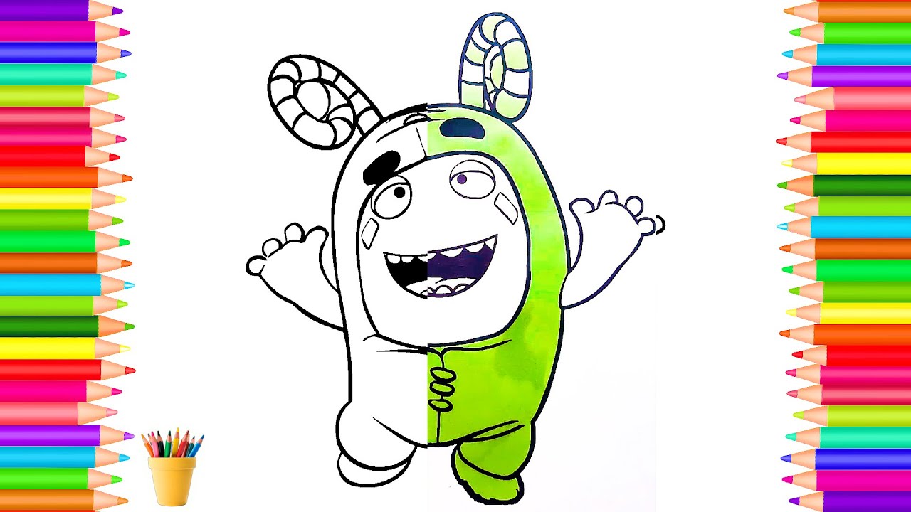 Oddbods coloring Pages How to Color Oddbod Zee coloring pages