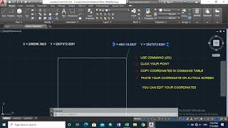 Displaying And Edit Coordinates In Autocad