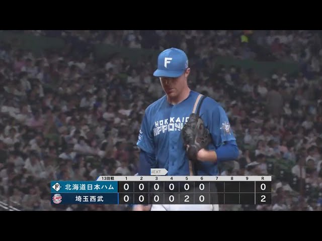 【6回裏】最後は見逃し三振!! ファイターズ・マーベルの来日初登板は1回を3者凡退無失点!!  2023年7月16日 埼玉西武ライオンズ 対 北海道日本ハムファイターズ