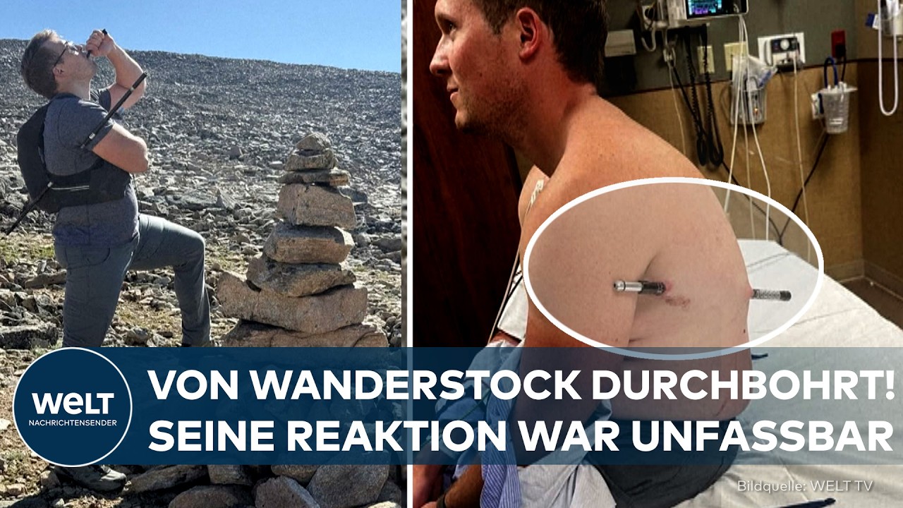 MONTANA: Wanderer spießt sich mit Trekkingstock auf! Er kämpft sich ins Tal - mit Stock im Körper